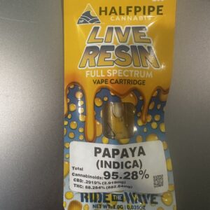 Live Resin Full spectrum Vape Cartridge    'Papaya'