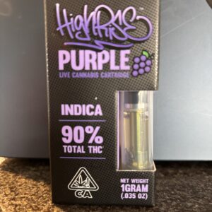 High Rise Purple 1gm. live cannabis Cartridge